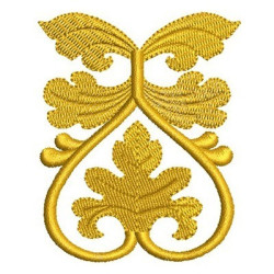Embroidery Design Golden Leaf 1