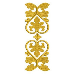 Embroidery Design Golden Leaf 2