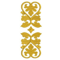 Embroidery Design Golden Leaf 4