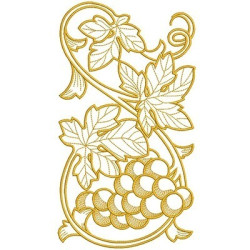 Embroidery Design Vertical Grapes 2