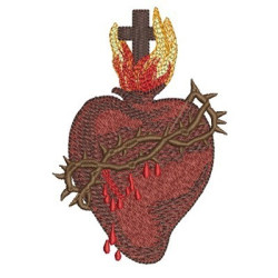 Embroidery Design Sacred Heart Of Jesus 11 Cm