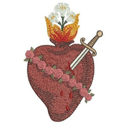 Embroidery Design Immaculate Heart Of Mary 11 Cm
