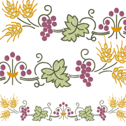 Embroidery Design Grape Vines Set