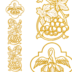 Embroidery Design Set For Gal Pelican