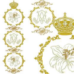 Diseño Para Bordado Conjunto Mariano Lirios 2