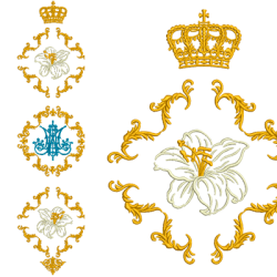 Diseño Para Bordado Conjunto Mariano Lirios