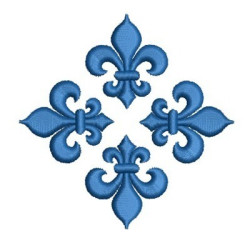 Matriz De Bordado Conjunto De Flor De Lis 3