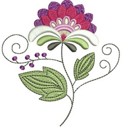 Matriz De Bordado Flor Mexicana 2