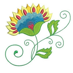 Embroidery Design Mexican Flower 6