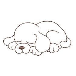Embroidery Design Sleeping Puppy