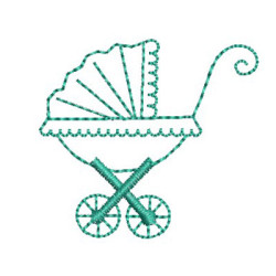 Embroidery Design Contorned Baby Boot