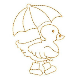 Embroidery Design Contour Duck