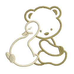 Embroidery Design Bear And Duck