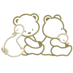 Embroidery Design Bear And Duck 2