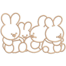 Embroidery Design Bunnies 2