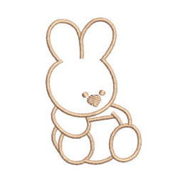 Embroidery Design Bunny Contoured