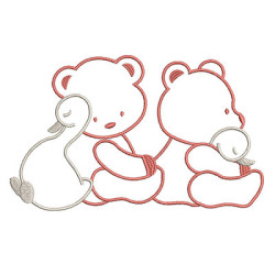Embroidery Design Bear And Duck 3