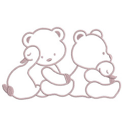 Embroidery Design Bear And Duck 5