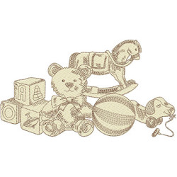 Embroidery Design Old Toys