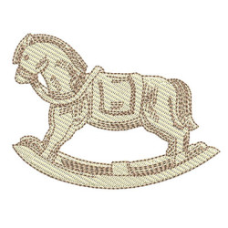 Embroidery Design Horse Antique Toys 2