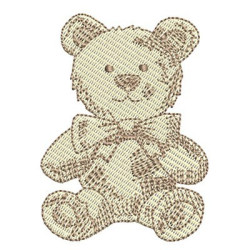 Embroidery Design Bear Toy Antique