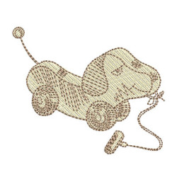 Embroidery Design Toy Old Dog