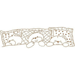 Embroidery Design Bears Time To Sleep