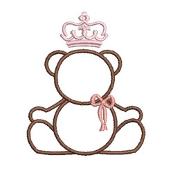 Embroidery Design Contoured Bear 12