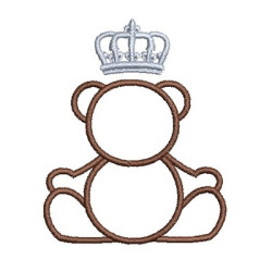Embroidery Design Contoured Bear 13