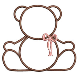 Embroidery Design Contoured Bear 19