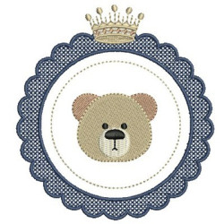 Diseño Para Bordado Oso En La Marca De Punto Cruz
