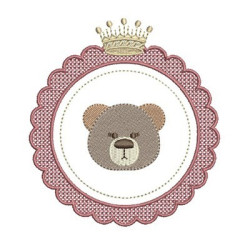 Diseño Para Bordado Oso Hembra En La Marca De Punto Cruz