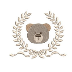 Diseño Para Bordado Oso En La Moldura