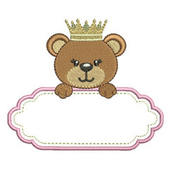 BEAR GIRL WITH CROWN IN FRAME