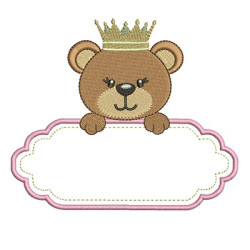 BEAR WITH CROWN IN FRAME