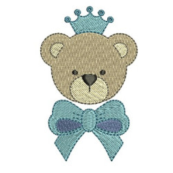 BEAR WITH CROWN AND TIE