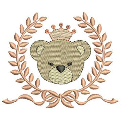 Diseño Para Bordado Marco De Acacias Con Urso Hembra 2