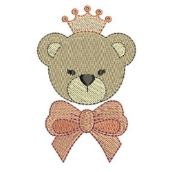BEAR GIRL WITH CROWN AND TIE