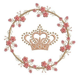 FLORAL FRAME WITH CROWN 2