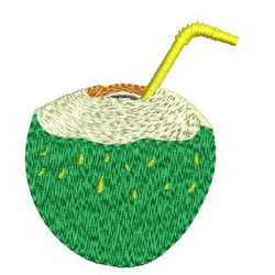 Embroidery Design Green Coconut