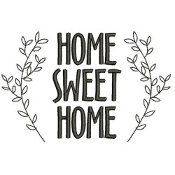 Diseño Para Bordado Home Sweet Home