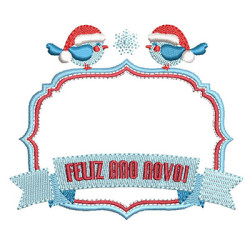 Diseño Para Bordado Marco Feliz Año Nuevo Pt