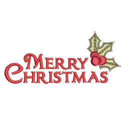 Embroidery Design Merry Christmas