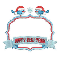 Diseño Para Bordado Marco Feliz Año Nuevo En