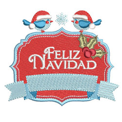 Matriz De Bordado Moldura Feliz Navidad 3