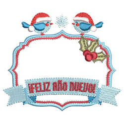 Diseño Para Bordado Marco Feliz Año Nuevo 3