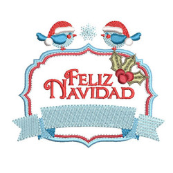 Diseño Para Bordado Marco Feliz Navidad 4