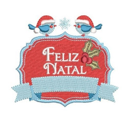 Matriz De Bordado Moldura Feliz Natal 3