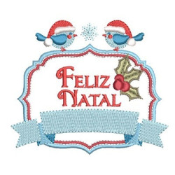 Matriz De Bordado Moldura Feliz Natal 4