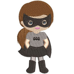 Matriz De Bordado Super Heroína Cute 6